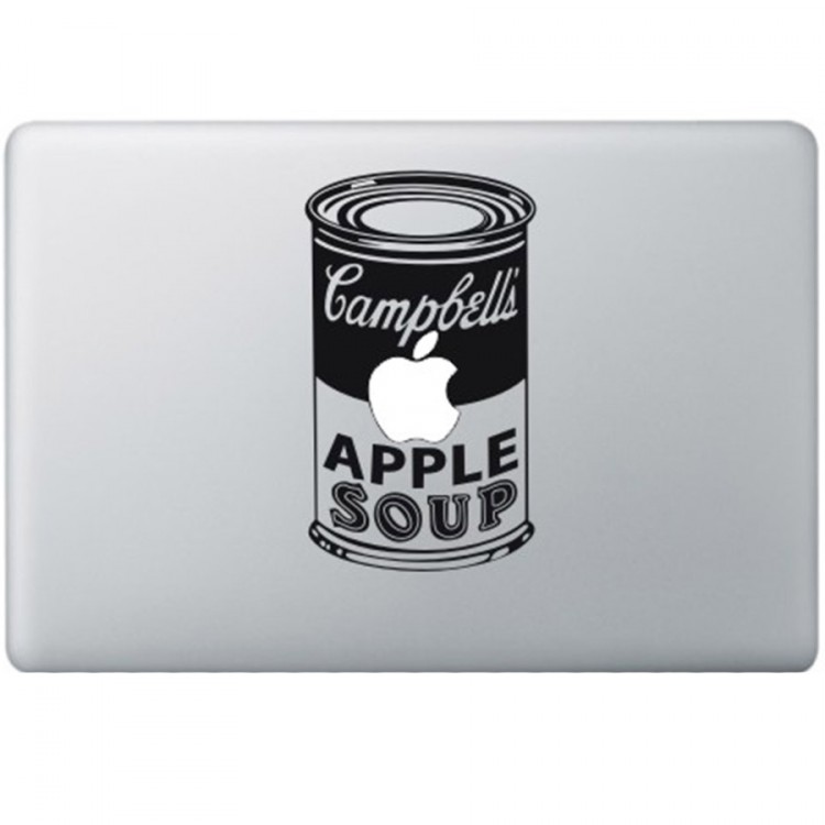 Campbells Apple Suppe MacBook Aufkleber Schwarz MacBook Aufkleber